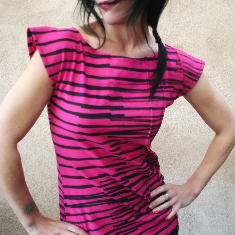 You Want the Candy - iheartfink Handmade Hand Printed Striped Top