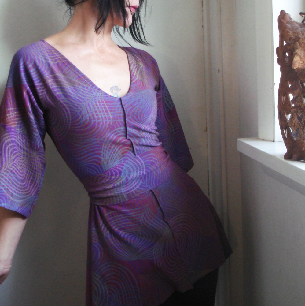 Around My Smile - iheartfink Handmade Hand Printed Tunic Top with Belt